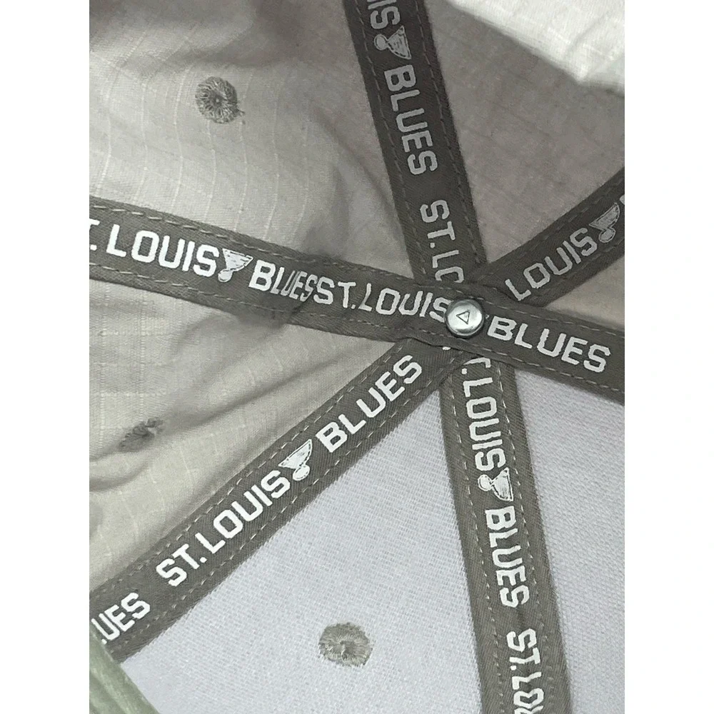 St. Louis Blues Decades Gray Ripstop Hat Cap NHL 4 Hockey Patches Hook/Loop